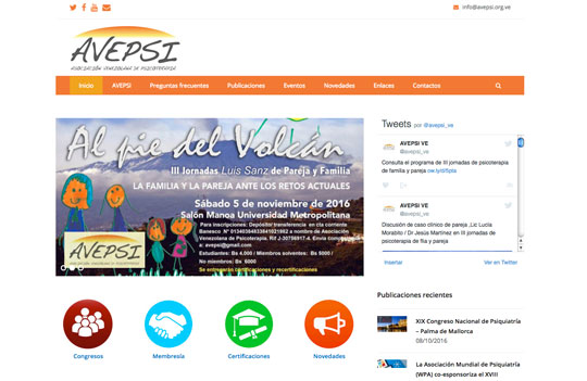 Sitio Web Para La Asociación Venezolana De Psicoterapia (AVEPSI)